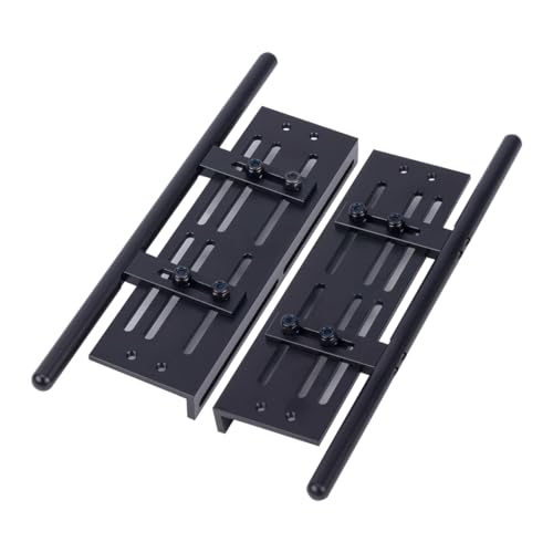 1/10 RC Crawler Pedal Side Boards,2PCS Steps Plate Rock Sliders Running Boards Foot-Plate for 1/10 RC Crawler Car SCX10 I II TRX4 CC01 RGT 86100 GEN8 Wrangler Chassis Parts (Black) - color: Black
