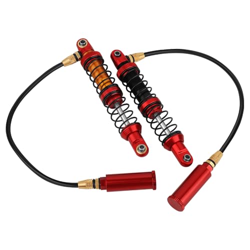 100mm Desert Lizard Piggyback Adjustable RC Shock Absorber Damper for 1/10 RC Crawler Axial SCX10 90046 AXI231017 D90 TRX4 TRX6 Metal Upgrade (red) - color: red