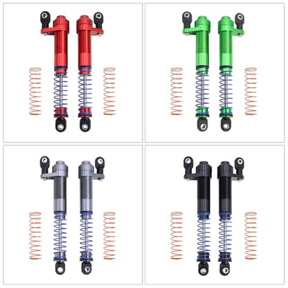1/10 Metal Adjustable Shock Absorbers Oil Damper 80-100mm for RC Crawler Car Axial SCX10 90046 Capra TRX4 Redcat Gen8 Upgrade (Titanium 2Pcs) - color: Titanium 2Pcs