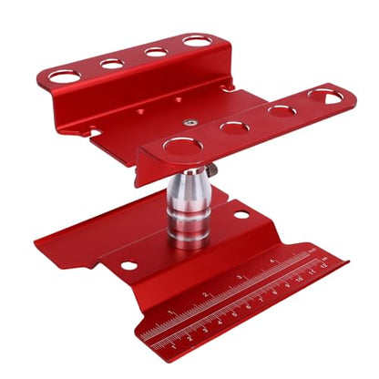 360 Degree Rotation Stable Flexible RC Car Work Stand for 1/10 1/8 Scale Simulation Climbing Vehicles Alloy (Red) - color: Red