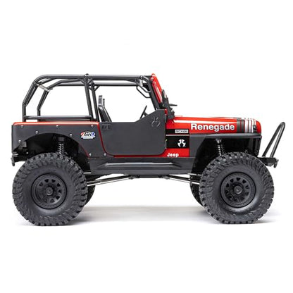 Axial RC Truck 1/10 SCX10 III Jeep CJ-7 4X4 RTR Brushed Rock Crawler, Red | Battery and Charger Not Included, AXI03008V2T1, Ready to Run - color: Red
