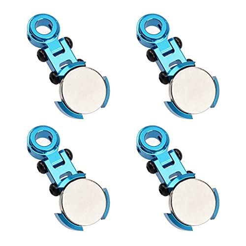 ShareGoo 4Pack Metal Magnetic Stealth Invisible Body Post Mount Upgrade Parts Compatible with Axial SCX10 HSP Redcat D90 1/10 RC Crawler Drift Car Truck (Blue) - color: Blue