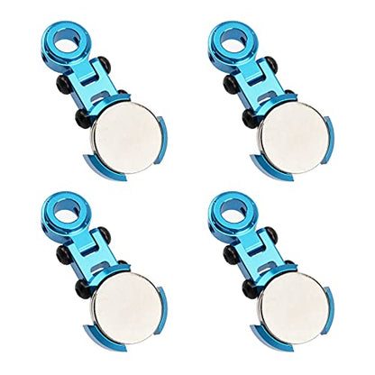 ShareGoo 4Pack Metal Magnetic Stealth Invisible Body Post Mount Upgrade Parts Compatible with Axial SCX10 HSP Redcat D90 1/10 RC Crawler Drift Car Truck (Blue) - color: Blue