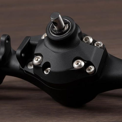 Machined Aluminum F10T Offset Straight Axle Set for 1/10 RC Crawler, Black | With AR44 30T 8T Gear Set, 192mm Hex to Hex Width, Fits VS4-10 SCX10 II Leaf Spring Chassis - color: Black