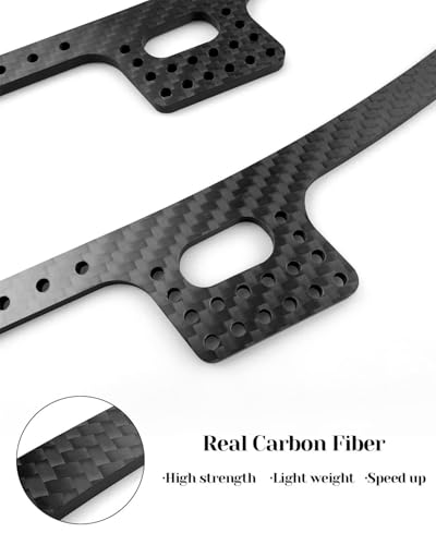 Upgrade Carbon Fiber RC Chassis Frame Rails Fits for 1/10 Axial SCX10 RC Model Car Parts Forward Low Center of Gravity Design