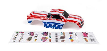 SummitLink Custom Body Compatible for 1/10 Scale RC Car or Truck (Truck not Included) (Flag Strip) - style: Flag Strip