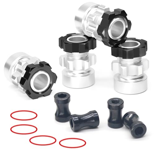 OGRC 12mm to 17mm Wheel Hex Adapter, Hex Extension for Slash Losi RC Car | Aluminum Hub, 10mm Extension, 17mm Wheel Conversion, for Traxxas Losi HPI 1/10 RC Truck Buggy, Black - color: Black
