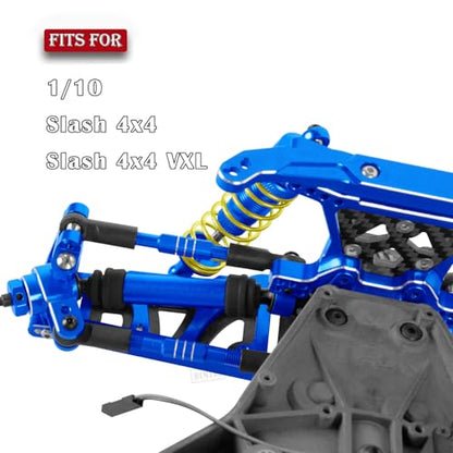 Upgrades Part for 1/10 Slash 4x4 VXL,Alloy Suspension Arm,Shock Absorber,Caster Block,Steering Blocks,Stub Axle Carriers,Steering Bellcranks,Shock Tower,Body Mounts,Drive Shaft,Links,Navy Blue - color: Navy Blue - (1 Set)