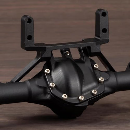 Machined Aluminum Straight Axle Set with SOA Servo Mount Black Silver Anodized for Axial SCX10 II VS4-10 1/10 RC Rock Crawler (Black Front Axle) - color: Black Front Axle