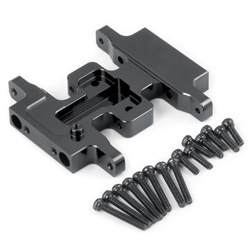 1/24 Skid Plate Transmission Mount for 1/24 RC Crawler Axial SCX24 All Series (Black)