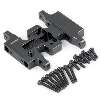1/24 Skid Plate Transmission Mount for 1/24 RC Crawler Axial SCX24 All Series (Black)