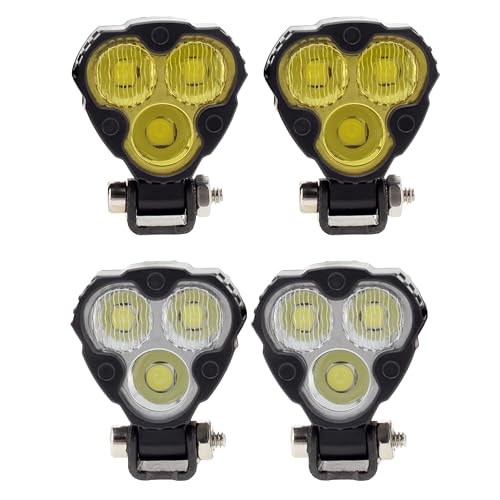 MEUS RACING RC Car LED Lights Kit 1/10 1/8 Scale RC Accessories for Axial SCX10 90046 Wraith Traxxas TRX4 TRX6 Redcat Gen8 1/10 1/8 RC Crawler Upgrades Parts. (4pcs Clover Lights) - style: 4pcs Clover Lights