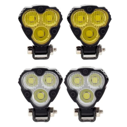 MEUS RACING RC Car LED Lights Kit 1/10 1/8 Scale RC Accessories for Axial SCX10 90046 Wraith Traxxas TRX4 TRX6 Redcat Gen8 1/10 1/8 RC Crawler Upgrades Parts. (4pcs Clover Lights) - style: 4pcs Clover Lights