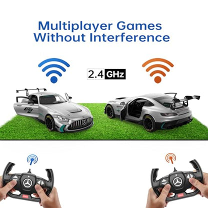 RASTAR 1/14 RC Car Mercedes AMG GT2 Toy Car Mercedes Remote Control Car for Kids, 2.4GHz Silver Model Car - color: Amg Gt2, size: 1/14