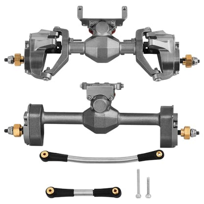 SCX24 Diamond Shape Front Rear Portal Axle Upgrades for Axial SCX24 Deadbolt C10 JLU Gladiator Bronco 1/24 RC Crawler (Gray) - color: Gray