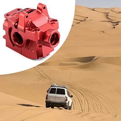 kingsea Aluminum Front Differential Gear Case Differential housing Compatible with Traxxas 1/10 Rustler Hoss Slash Stampede 4x4 XO-1 6880 RC Car, Red - color: Red
