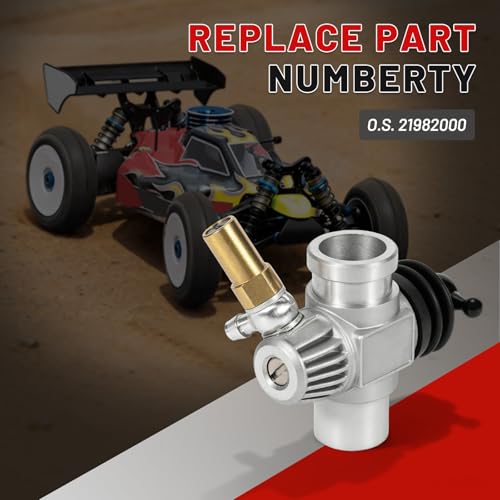 21982000 11K Slide Carburetor, 3-Needle Adjustable Nitro Engine Carb, Fit for OS Max 18TZ 18TM 21TM, Smooth Throttle & Easy Tuning