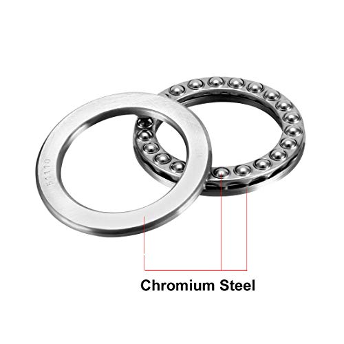 uxcell 51110 Thrust Ball Bearings 50mm x 70mm x 14mm Chrome Steel ABEC3 Single Row Roller 2pcs - size: 50mmx70mmx14mm