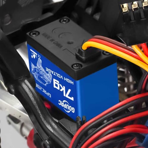 GOUPRC 7KG GPRC2065 Waterproof RC Servo for TRX4M 1/18 RC Crawler Car Upgrade, Micro Digital Servo with Metal Gears & Medium Aluminum Case and 25T Servo Horns Arms