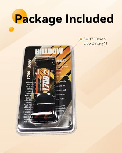 Hilldow 6V 1700mAh NiMH Receiver RX Battery with Hitec Connectors High Capacity Rechargeable Battery Pack for RC Airplanes Aircrafts - color: Straight