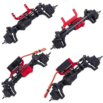 TRX4 Servo Mount, Aluminum TRX4 SOA Mount 4-Link Suspension for 1/10 RC Crawler Car TRX4 Sevro On Axle Mount Upgrades Parts(Black) - color: Black