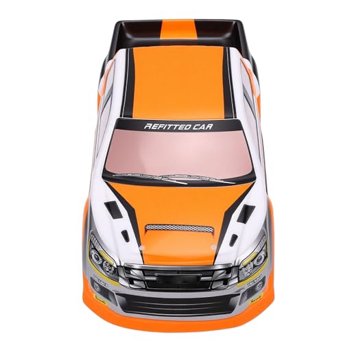 RC Car Body Shell 1/10 Scale Universal Painted Precut Modification 26cm Wheelbase for Pickup Truck (Orange) - color: Orange