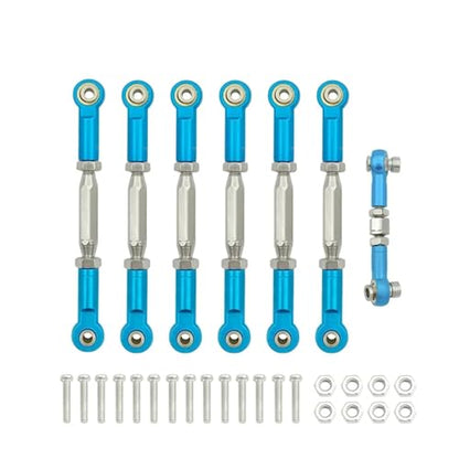 RC Car Linkage for Traxxas for Slash 4X4 2WD 1/10 rc Car Upgrade Parts 1 Set Aluminum Turnbuckle Camber Link End Adjustable Kit - color: Blue