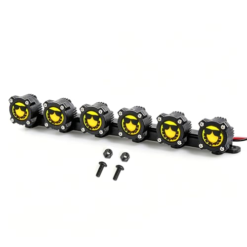 REDSPIDER RC Car LED Light Bar Kit, 145mm Roof Light Bar with 14 LED Beads for 1/10 1/8 RC Crawlers, RC Accessories Upgrades Parts for Axial SCX10 90046 Wraith Traxxas TRX4 TRX6 Redcat Gen8 (Style B)