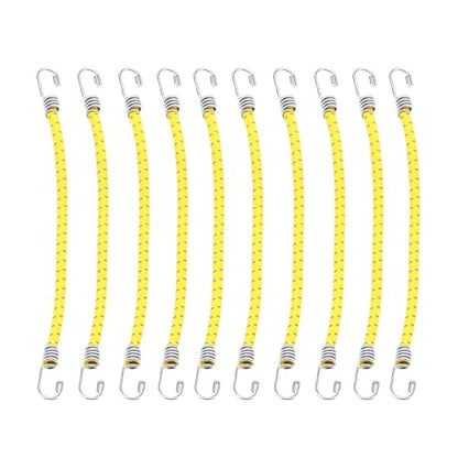 10pcs 100mm RC Luggage Rope Roof Rack Tie Down Straps for 1/24 1/18 Scale RC Crawler Car Upgades - color: Yellow