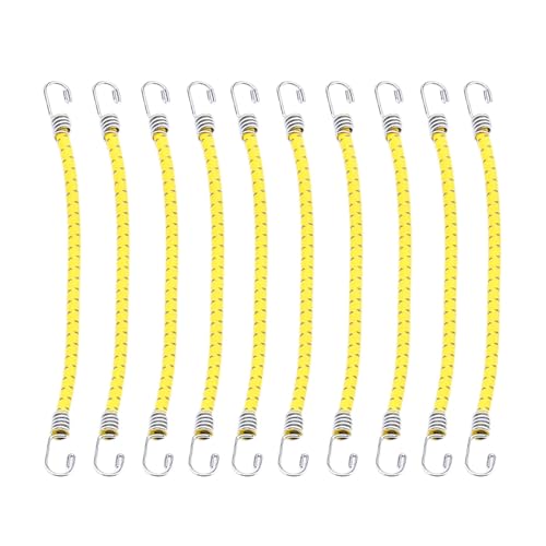10pcs 100mm RC Luggage Rope Roof Rack Tie Down Straps | For 1/24 1/18 scale RC Crawler Car Upgades - color: Yellow