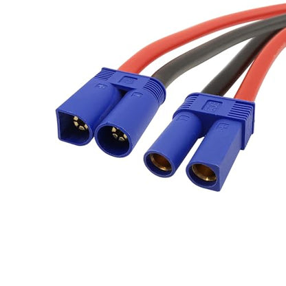 1Pair 10AWG Silicone Wire EC5 Male/Female Connector Pigtail Cable for RC Lipo Battery