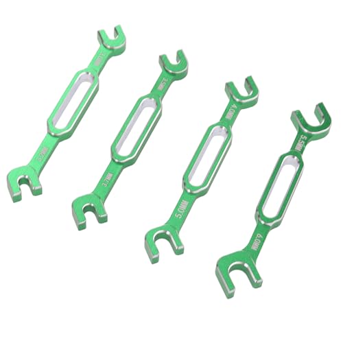 RC Turnbuckle Wrench Kit Set 3.0 3.2 3.5 3.7 4.0 5.0 5.5 6.0mm Aluminum Alloy (Green) - color: Green