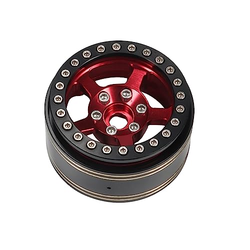 1.9 Inch Brass Internal Beadlock Ring Clamp Ring 104g/pc Heavy Wheel Counterweight Fits 1.9" Wheel Rim for 1/10 TRX4 TRX6 Axial SCX10 Pro 90046 Capra Redcat GEN7 GEN8 VS4-10 RC Crawler Car (Black)