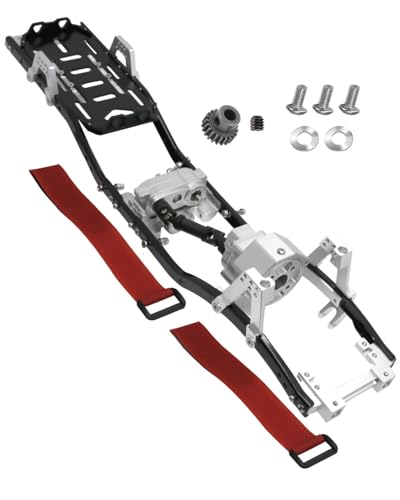 RC Frame 313mm Wheelbase Metal Chassis Upgrades Part for 1/10 SCX10 SCX10 II 90046 RC Crawler Car,RC Upgrades Hop Ups Wheelbase Chassis with Prefixal Gearbox,Upgrade 2022,More Durable