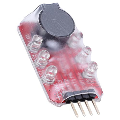 Garosa Lithium Battery Alarm, Compact Real Time Voltage Detection Buzzer Light Alert for Drones RC Vehicles PCB 2S 3S Packs 5 Pieces