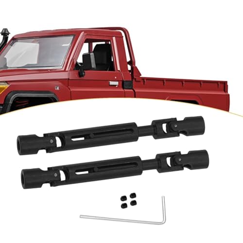 Fancyes 2Pcs Drive Shafts Replacement with Wrench and Screws Transmission Shafts for MN82 MN78 LC79 1/12 RC Carwler Car Accessory, Black - color: Black