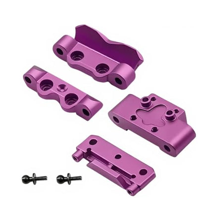 RC Car Accessories Compatible with Losi 1/24 RC Car for Buggy Upgrade Replacement Parts Accessories Front Bulkhead and Rear Pin Mounts Set(Purple) - color: Purple