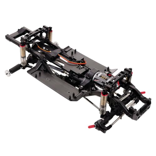 1/10 RC Crawler 313mm Chassis Kit, DIY Rolling Frame Assembly with 2-Speed Gearbox, 35T 550 Motor, Axles and Links for RC Crawler Build (Without Wheels)