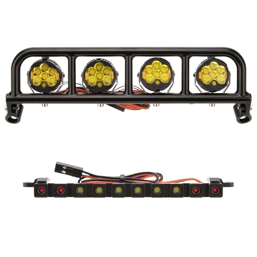 MEUS RACING RC LED Lights Spotlight Roof Light Tail Light Kit for Vanquish H10 Optic Sparco Yokohama RTR 1/10 RC Crawler Upgrades Parts