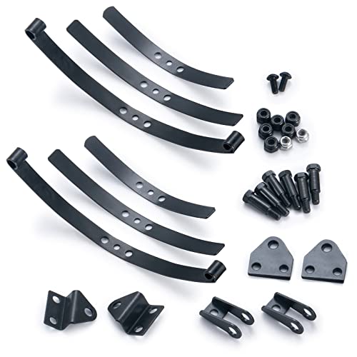 RC Car Steel Leaf Springs Set HighLift Chassis for 1/14 Tamiya RC Tractor Truck Upgrade (Front) - color: Front