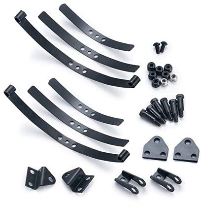 RC Car Steel Leaf Springs Set HighLift Chassis for 1/14 Tamiya RC Tractor Truck Upgrade (Front) - color: Front