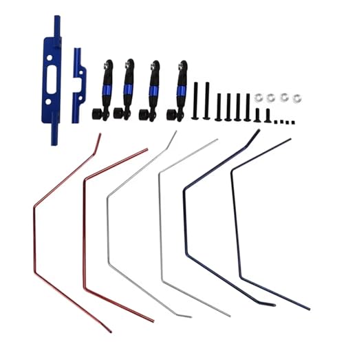 RC Car Accessories Compatible with Traxxas for Slash 2WD 1/10 RC Car Parts Accessories Aluminum Front and Rear Wide Sway Bar Anti Roll Bar Kit
