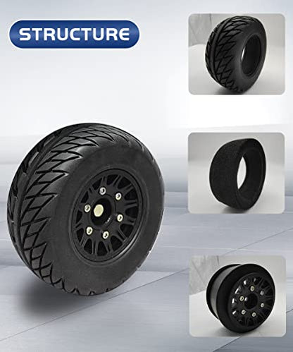 RC Short Course Truck Tires with Foam Inserts for 1/10 Scale Arrma Senton | Detachable Replacement 17mm 14mm 12mm RC Wheels and Tires High Grip,Pre-Mounted,Durable Rubber,Ready to Install