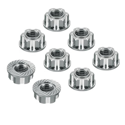 MECCANIXITY Hexagonal Nuts Aluminum M4 RC Wheel Carving Hex Nuts Dustproof Anti-Skid Mount Cap for 1/10 RC Model Car Trucks Off Road Car Upgraded Parts Pack of 8(Gray) - color: Gray