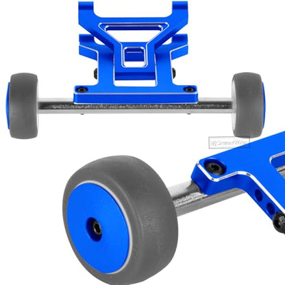 RC Aluminium Wheelie Bar Set & Wing Mount Upgrades Part for 1/10 KRATON/OUTCAST 4X4 4S V2 BLX,Alloy Rear Wing Mount Stand Up Wheel Hops Up,Replace ARA320613,ARA320631,Navy Blue - color: Navy Blue(1 Set)