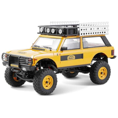 FCX24MS FMS 1/24 RC Crawler, Land Rover Family, 2.4Ghz Off-Road RC Rock Crawler with Lighting Effects and Speed Switch, RC Cars for Adults, Range Rover - color: Range Rover