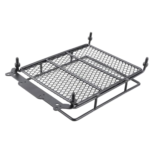 Steel Luggage Tray Roof Rack for 1/10 RC Crawler Car, Durable Metal Roof Rack, Lightweight RC Accessory with Easy Installation, Universal Fit for CC01 CR01 D90 SCX10 Models (M) - style: M