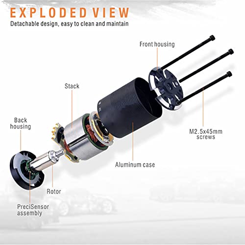 RC Brushless Motor 3500KV 540 Sensored Brushless Motor with High Performance and Premium Material for 1 10 Remote Control Cars 13.5T Waterproof and Durable RC