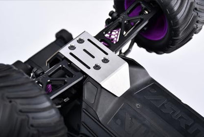 GPM Stainless Steel Front/Rear Chassis Skid Plates 1mm for ARRMA 1/16 Quake Grom Gorgon Grom RC Crawler, Undercarriage Armor Upgrade Parts