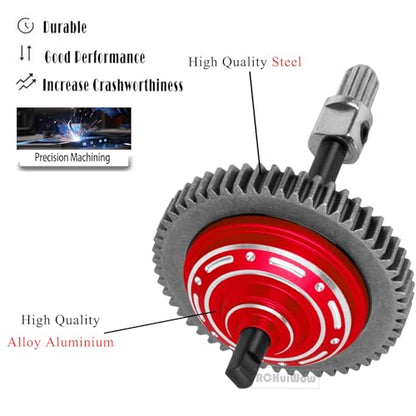 RC 54T Center Diff Gear Upgrades Part for 1/10 Slash 4x4,Slash 4x4 VXL,Rustler 4x4,Rustler 4x4 VXL,Stampede 4x4,Stampede 4x4 VXL,Hoss 4x4 VXL,Metal 54T Gear Slipper Clutch,Red - color: Red(1pcs)